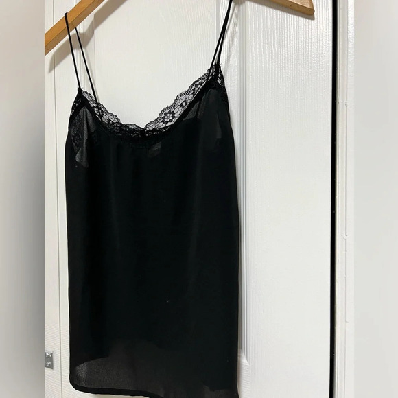 H&M Lace Trimmed Top Size 2 - Picture 1 of 7